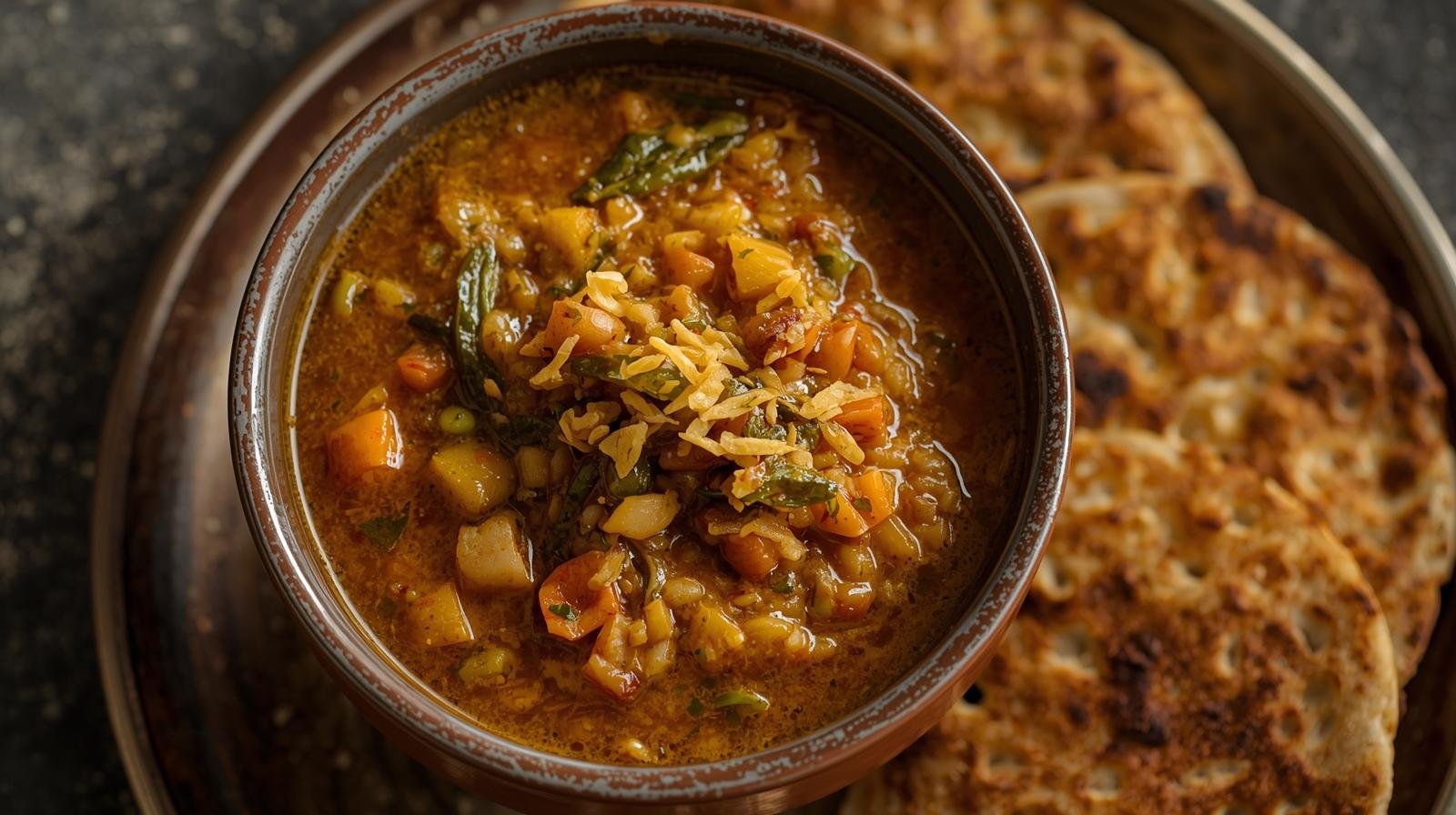 rice sambar with appala (1)