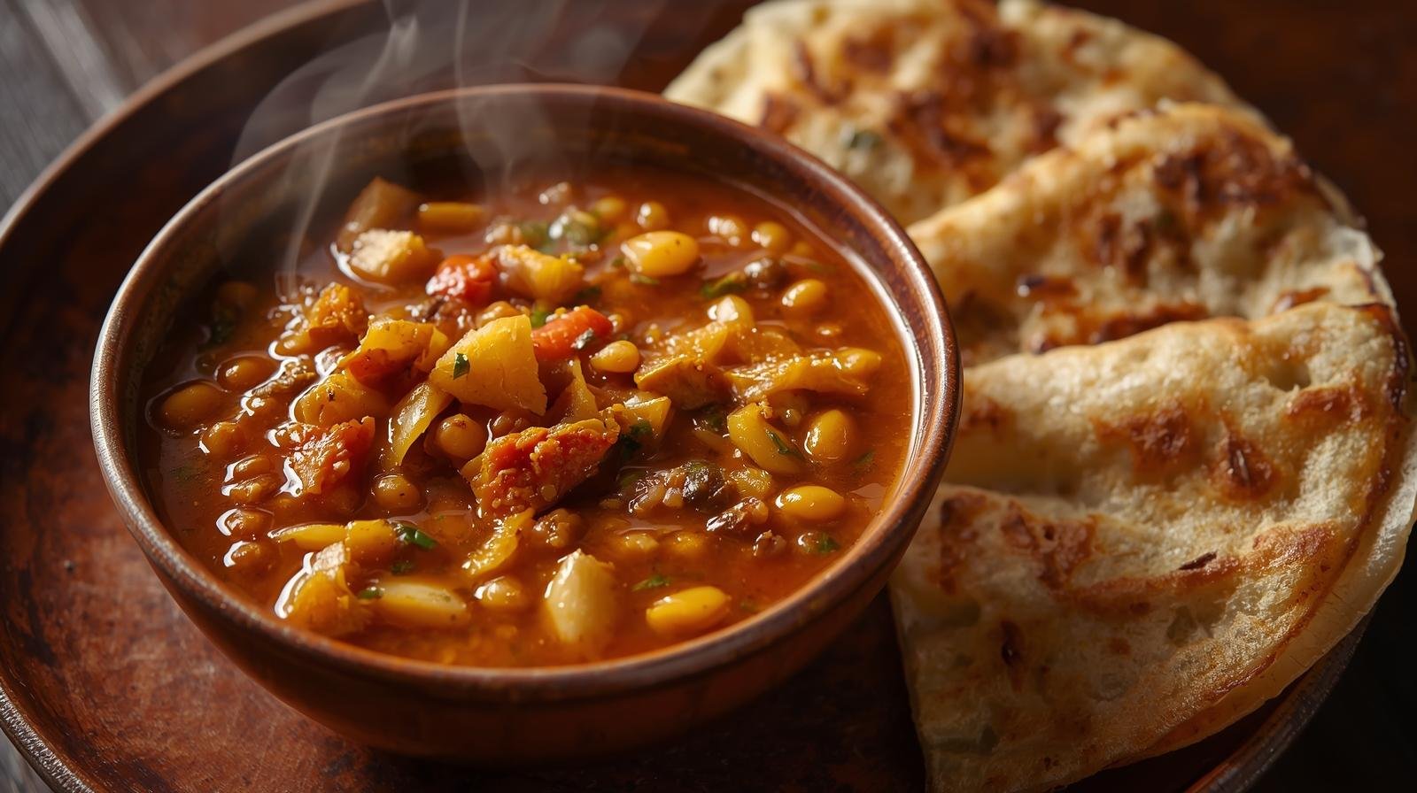 rice sambar with appala